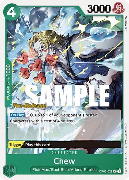 Chew, Pillars of Strength Pre-Release Cards OP03-029