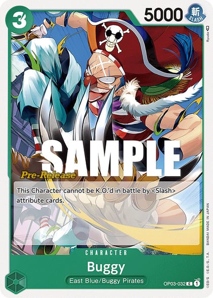 Buggy (032), Pillars of Strength Pre-Release Cards OP03-032