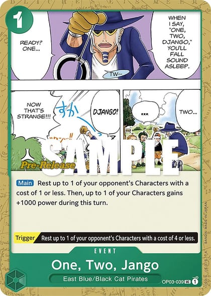 One, Two, Jango, Pillars of Strength Pre-Release Cards OP03-039