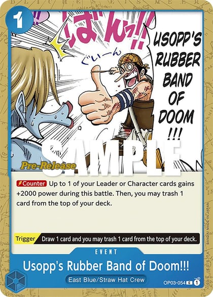 Usopp's Rubber Band of Doom!!!, Pillars of Strength Pre-Release Cards OP03-054