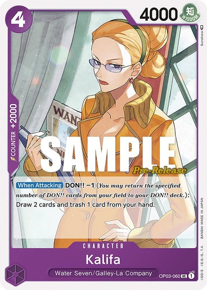 Kalifa, Pillars of Strength Pre-Release Cards OP03-060