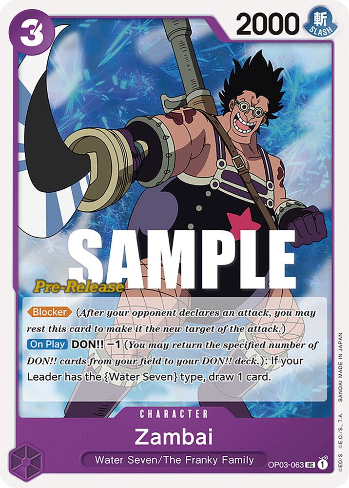 Zambai, Pillars of Strength Pre-Release Cards OP03-063
