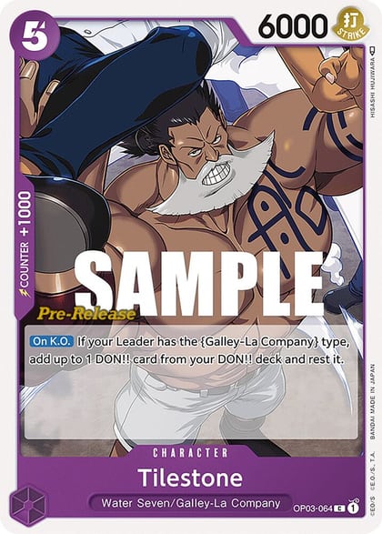 Tilestone, Pillars of Strength Pre-Release Cards OP03-064