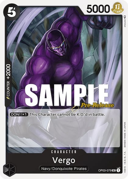Vergo, Pillars of Strength Pre-Release Cards OP03-079