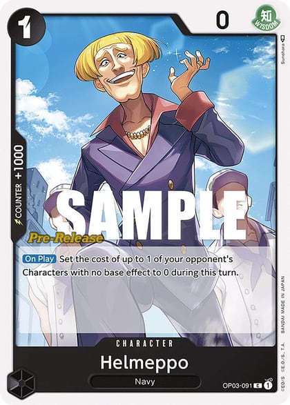 Helmeppo, Pillars of Strength Pre-Release Cards OP03-091