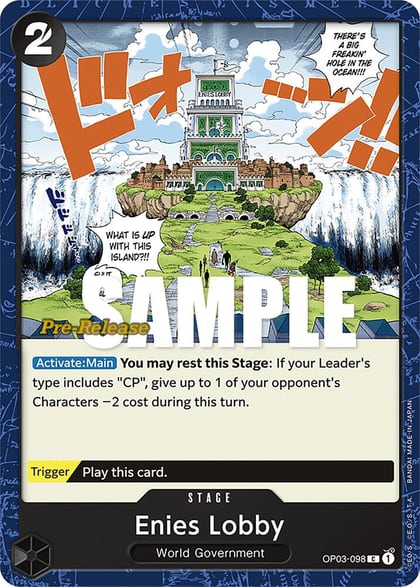 Enies Lobby, Pillars of Strength Pre-Release Cards OP03-098