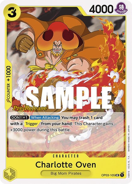 Charlotte Oven, Pillars of Strength Pre-Release Cards OP03-105