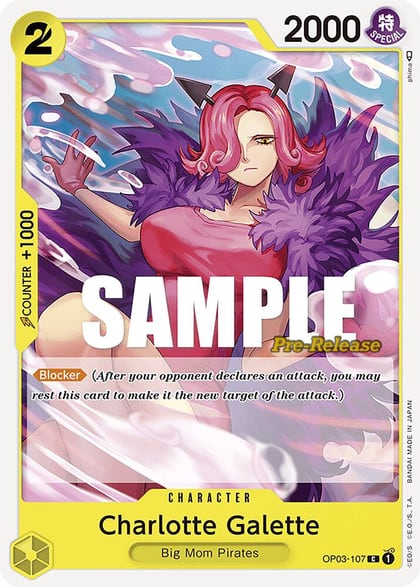 Charlotte Galette, Pillars of Strength Pre-Release Cards OP03-107
