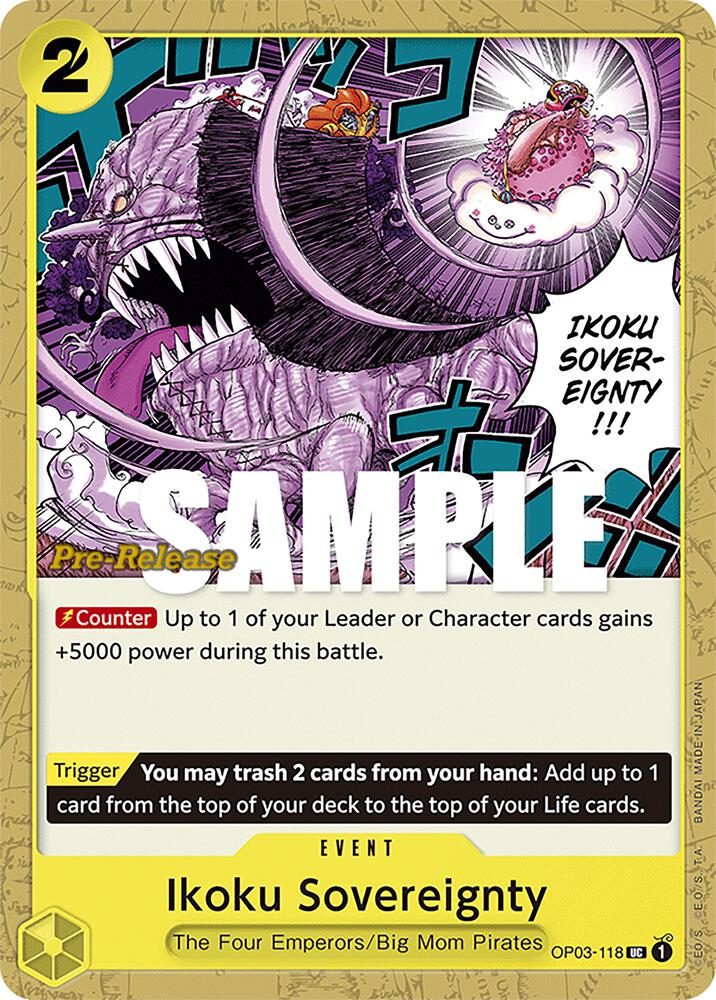 Ikoku Sovereignty, Pillars of Strength Pre-Release Cards OP03-118