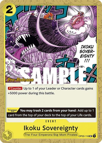 Ikoku Sovereignty, Pillars of Strength Pre-Release Cards OP03-118