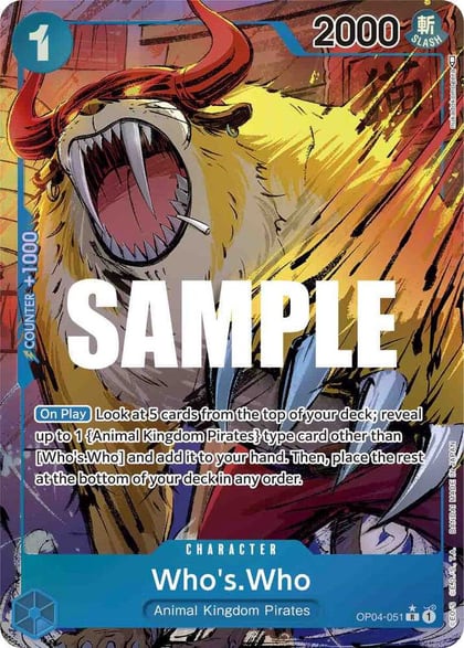 Who's.Who (Alternate Art), Kingdoms of Intrigue OP04-051