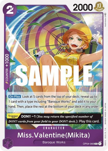 Miss.Valentine(Mikita), Kingdoms of Intrigue OP04-066