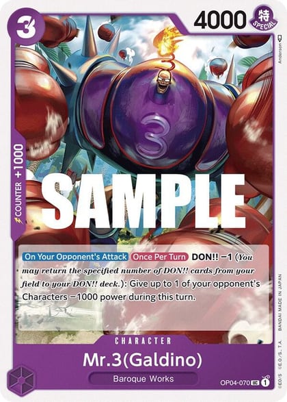 Mr.3 (Galdino), Kingdoms of Intrigue OP04-070