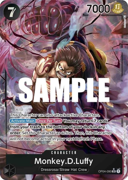 Monkey.D.Luffy (090) (Alternate Art), Kingdoms of Intrigue OP04-090