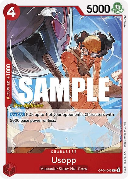 Usopp, Kingdoms of Intrigue Pre-Release Cards OP04-003