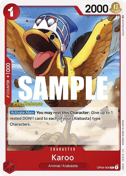 Karoo, Kingdoms of Intrigue Pre-Release Cards OP04-004
