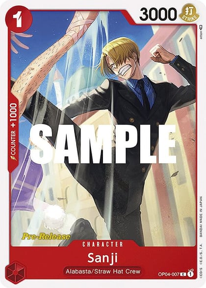 Sanji (007), Kingdoms of Intrigue Pre-Release Cards OP04-007