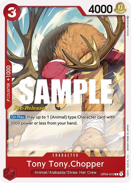 Tony Tony.Chopper, Kingdoms of Intrigue Pre-Release Cards OP04-010