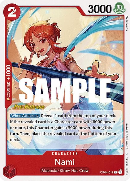 Nami, Kingdoms of Intrigue Pre-Release Cards OP04-011