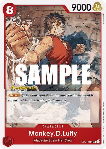 Monkey.D.Luffy, Kingdoms of Intrigue Pre-Release Cards OP04-014