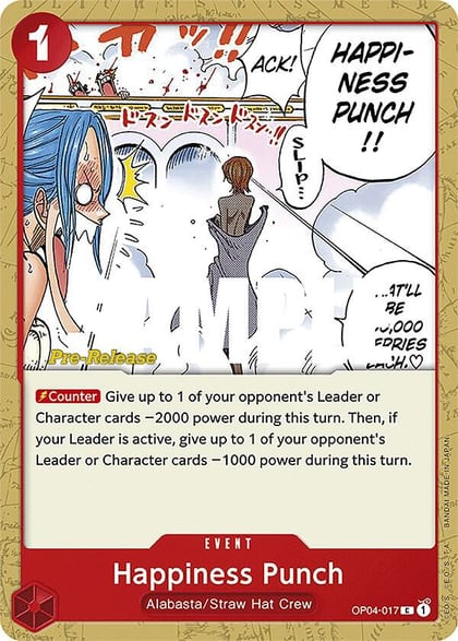 Happiness Punch, Kingdoms of Intrigue Pre-Release Cards OP04-017