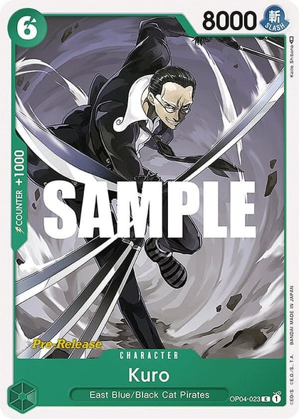 Kuro, Kingdoms of Intrigue Pre-Release Cards OP04-023