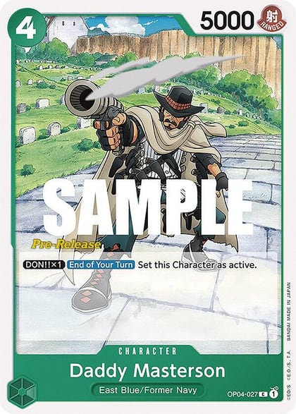 Daddy Masterson, Kingdoms of Intrigue Pre-Release Cards OP04-027