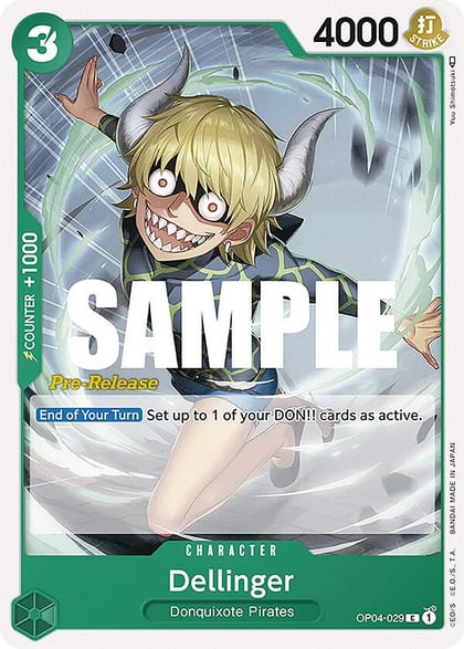 Dellinger, Kingdoms of Intrigue Pre-Release Cards OP04-029