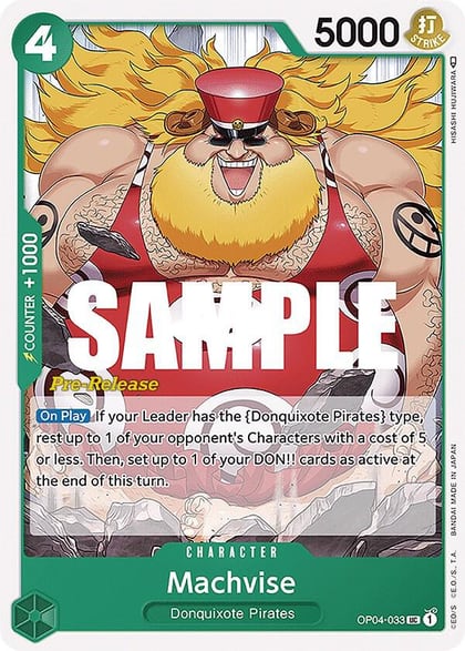 Machvise, Kingdoms of Intrigue Pre-Release Cards OP04-033