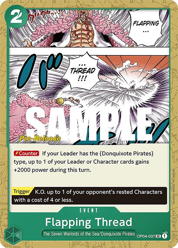 Flapping Thread, Kingdoms of Intrigue Pre-Release Cards OP04-037
