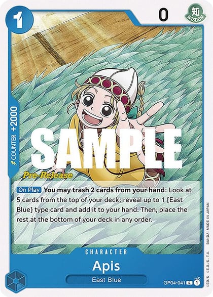 Apis, Kingdoms of Intrigue Pre-Release Cards OP04-041