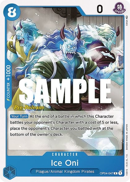 Ice Oni, Kingdoms of Intrigue Pre-Release Cards OP04-047