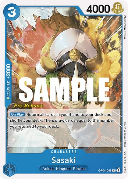 Sasaki, Kingdoms of Intrigue Pre-Release Cards OP04-048