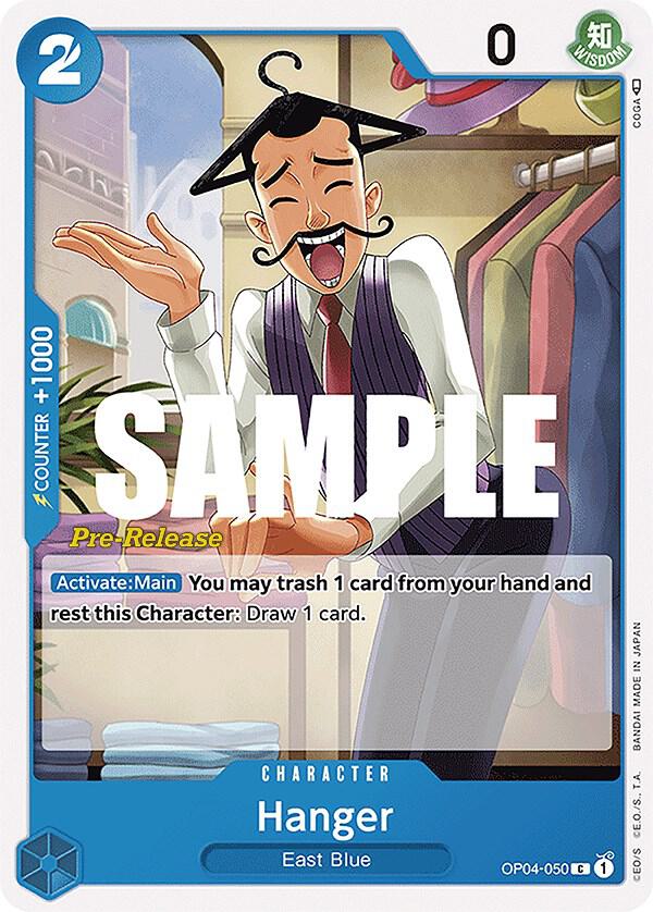Hanger, Kingdoms of Intrigue Pre-Release Cards OP04-050