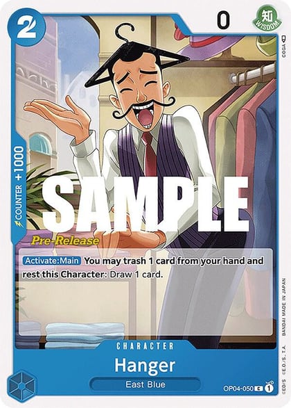 Hanger, Kingdoms of Intrigue Pre-Release Cards OP04-050