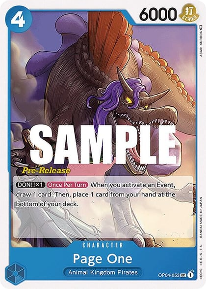 Page One, Kingdoms of Intrigue Pre-Release Cards OP04-053