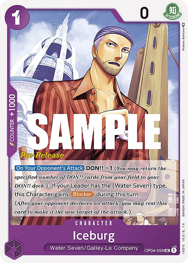 Iceburg, Kingdoms of Intrigue Pre-Release Cards OP04-059