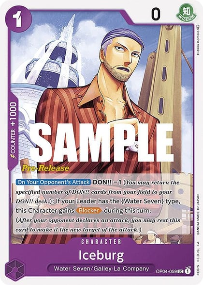 Iceburg, Kingdoms of Intrigue Pre-Release Cards OP04-059