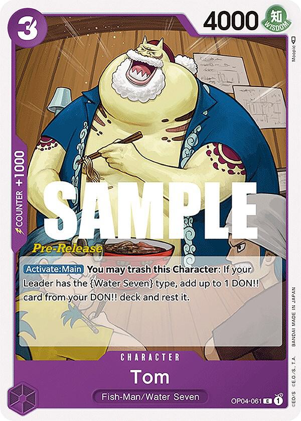 Tom, Kingdoms of Intrigue Pre-Release Cards OP04-061