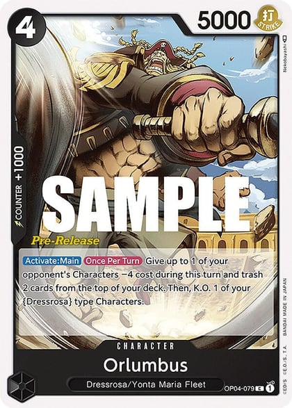 Orlumbus, Kingdoms of Intrigue Pre-Release Cards OP04-079