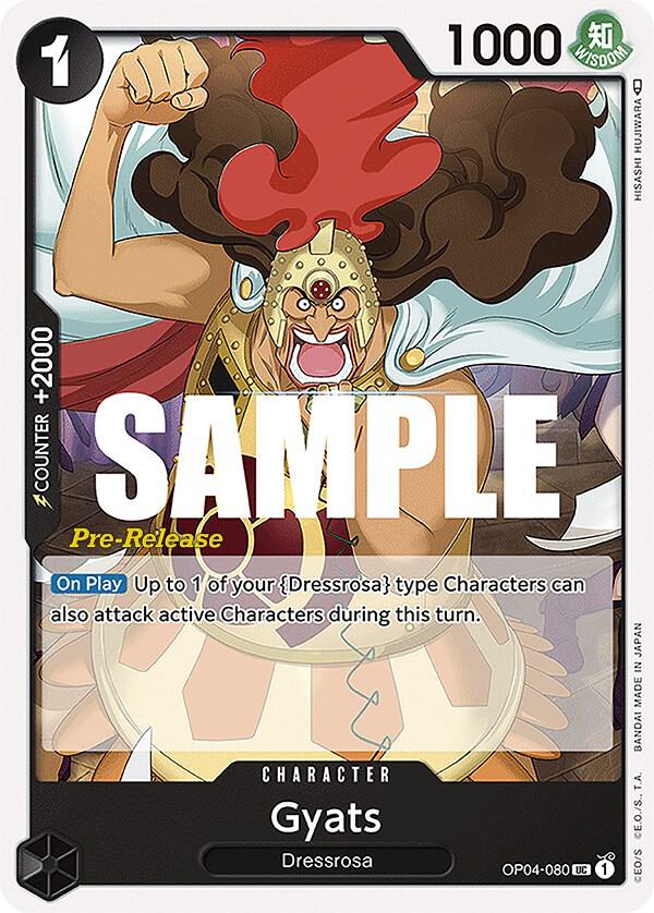 Gyats, Kingdoms of Intrigue Pre-Release Cards OP04-080
