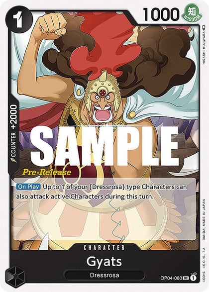 Gyats, Kingdoms of Intrigue Pre-Release Cards OP04-080