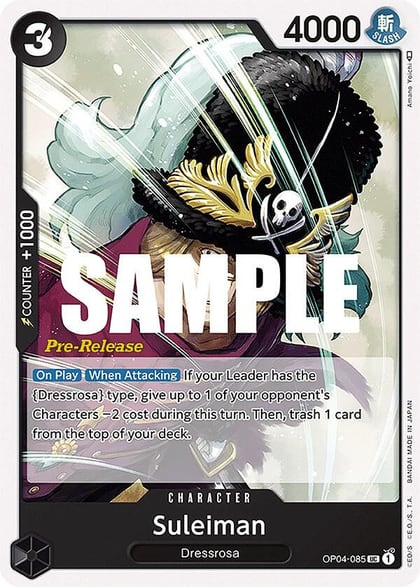 Suleiman, Kingdoms of Intrigue Pre-Release Cards OP04-085