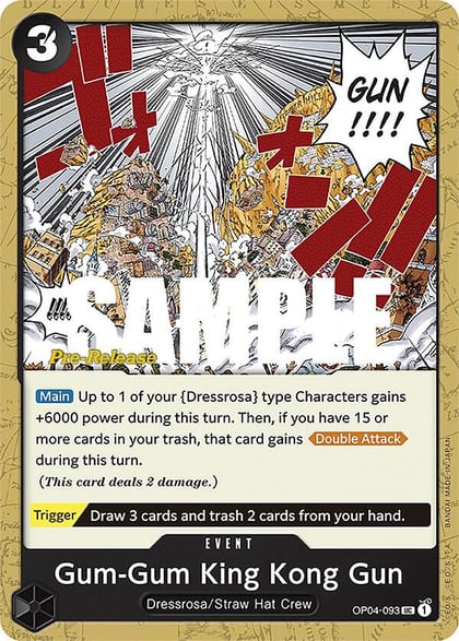 Gum-Gum King Kong Gun, Kingdoms of Intrigue Pre-Release Cards OP04-093