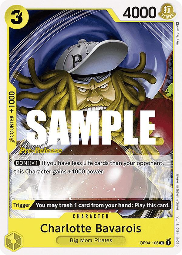Charlotte Bavarois, Kingdoms of Intrigue Pre-Release Cards OP04-106