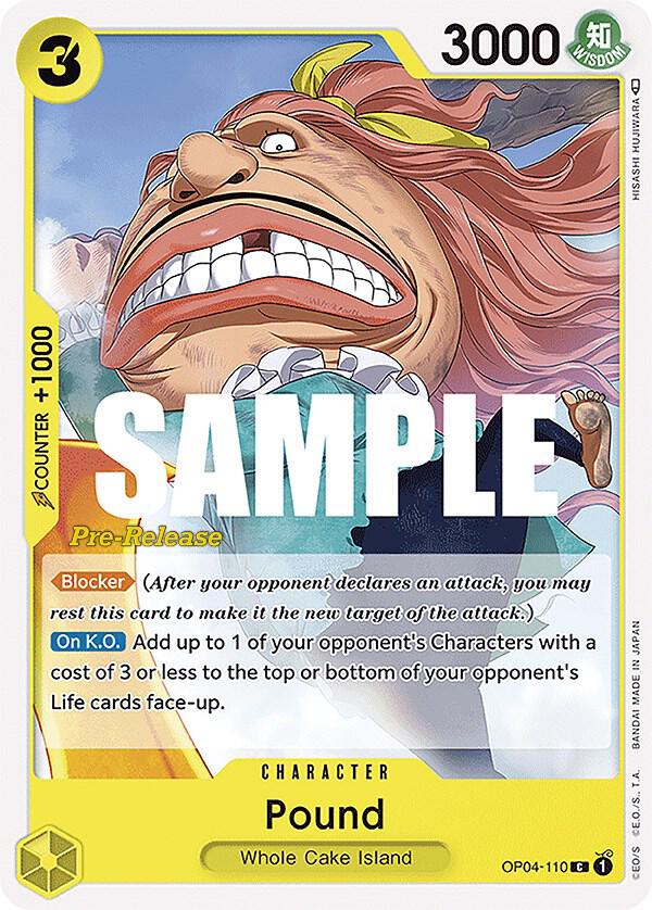 Pound, Kingdoms of Intrigue Pre-Release Cards OP04-110