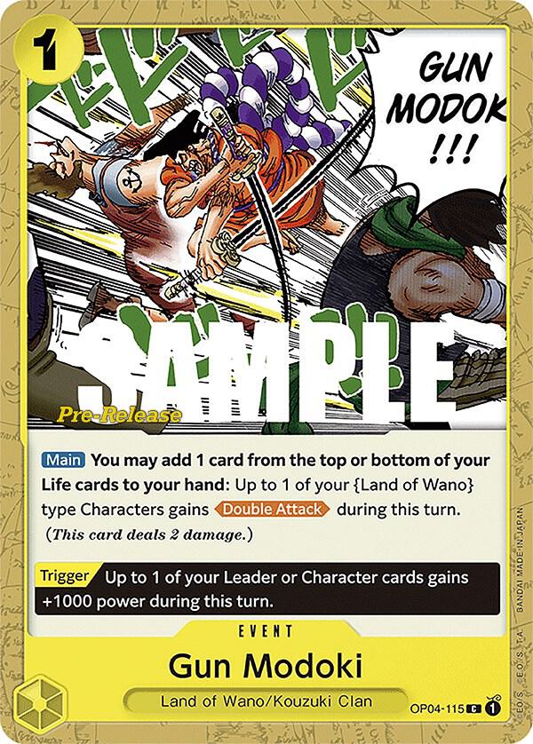 Gun Modoki, Kingdoms of Intrigue Pre-Release Cards OP04-115
