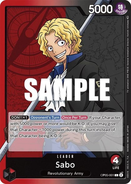 Sabo (001), Awakening of the New Era OP05-001
