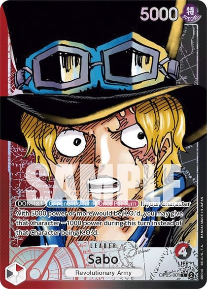 Sabo (001) (Alternate Art), Awakening of the New Era OP05-001