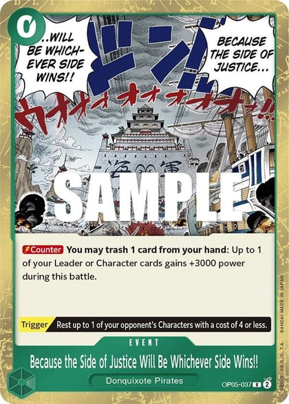 Because the Side of Justice Will Be Whichever Side Wins!!, Awakening of the New Era OP05-037